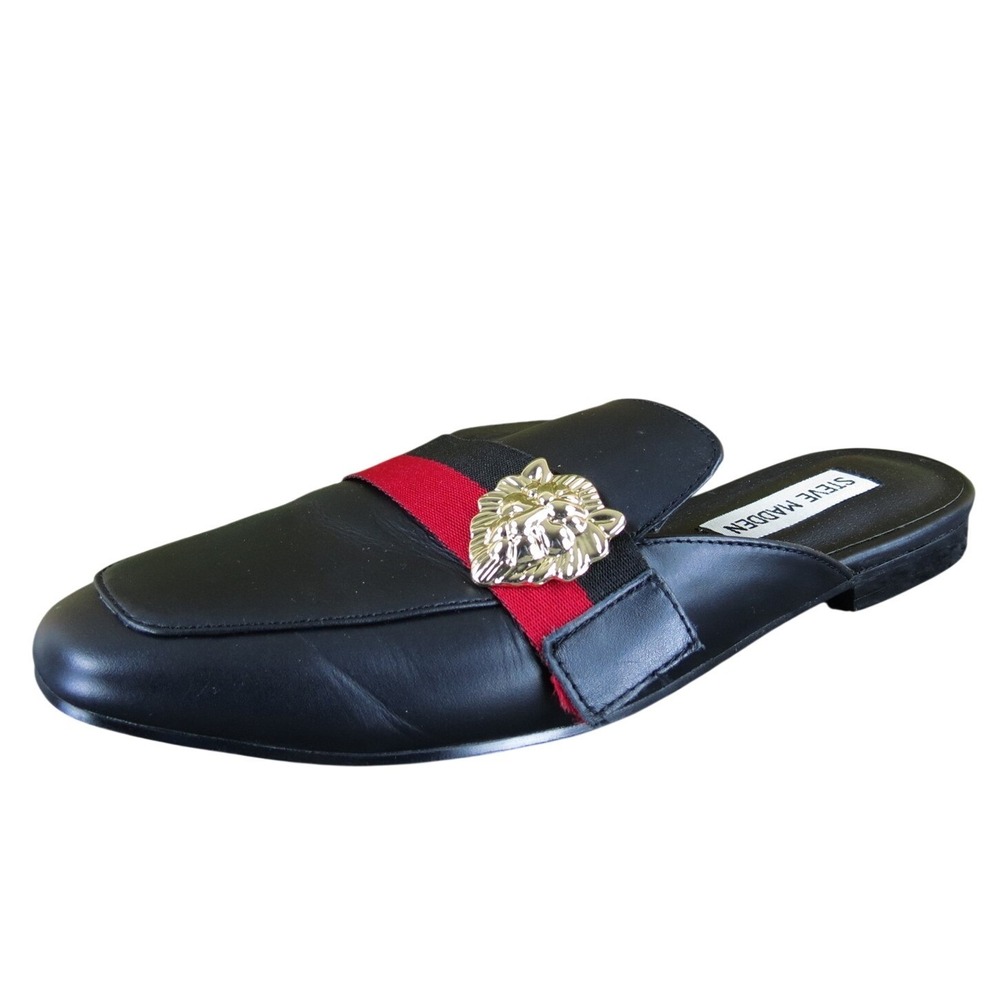 Steve Madden Women's Karisma Mules Black Leather Sz 6.5 Medium Gently Used 2025